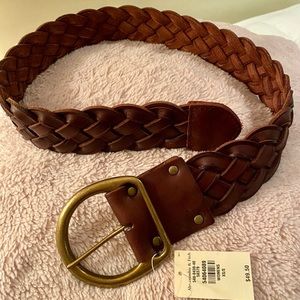 XS/S Abercrombie & Fitch Brown Leather Belt NWT